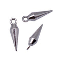 Antique Silver Pointed Spike Pendant Jewelry Making Component view 4