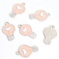 Heart Filament Light Bulb Charms in Six Colors and Two Metal Tones view 7