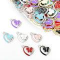 Enamel Heart Butterfly Jewelry Components For DIY Earrings And Bracelets Charms view 1