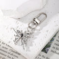 Gold and Silver Tone Crystal Butterfly Clip Keychains in Nine Designs view 4