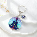 Colorful Printed Evil Eye and Hamsa Acrylic Keychains in Seven Designs view 2