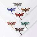 Sparkling Crystal Dragonfly Brooch in Eight Color Options view 1