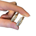 Rhinestone Square Huggie Earrings Fashion Jewelry Set view 5