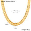 Gold Multilayer Starburst Square Link Necklace Bracelet view 6