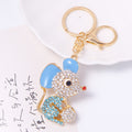 Rhinestone Mouse Keychain Gold Metal Cartoon Animal Charm view 6