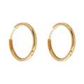 Gold and Silver Tone Round Hinged Hoop Earrings Two Sizes view 5