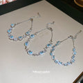 Three Pale Blue Crystal Bracelets With Oval Heart Or Mixed Centers view 2
