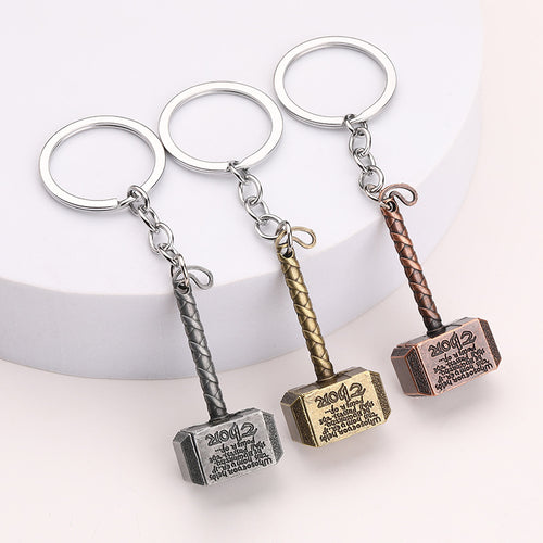 Thor Hammer Zinc Alloy Keychain Avengers Inspired Gift Accessory