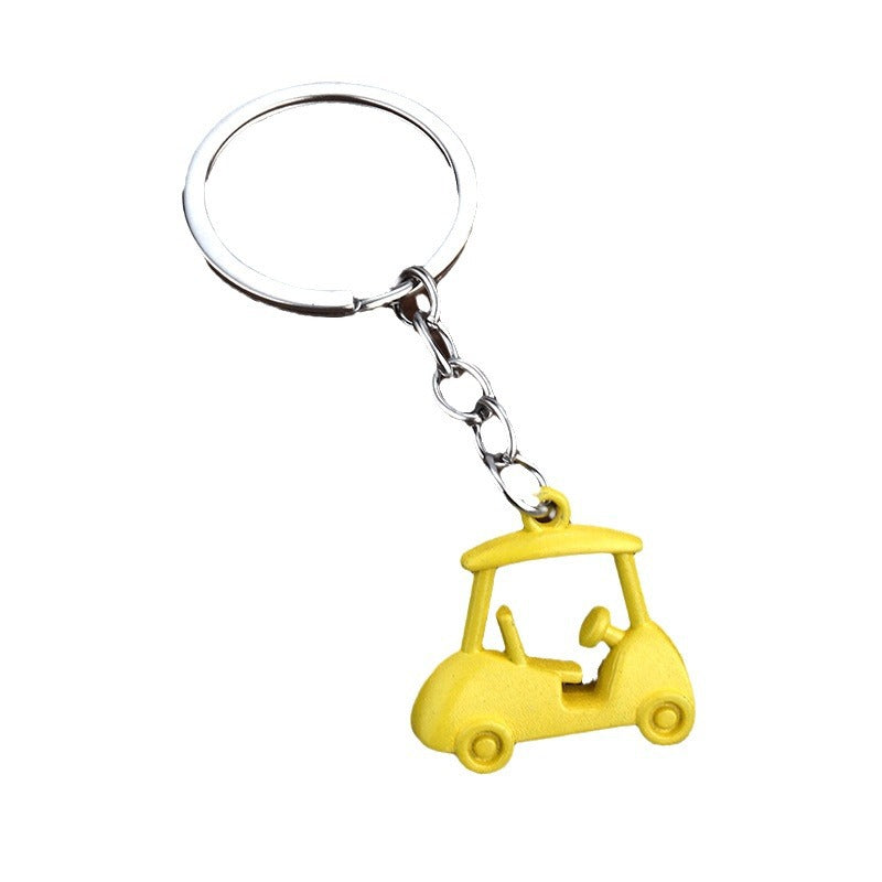 3D Golf Cart Zinc Alloy Keychain Outdoor Event Gift