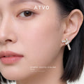 Gold-Tone Micro-Pave Crystal Knot Bow Stud Earrings view 2