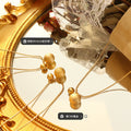 Gold Matte Sphere Pendant Necklace Snake Chain Small Smooth Bead view 2
