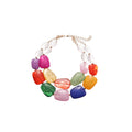 Chunky Acrylic Bead Statement Necklace Gold Chain Seven Colors view 5