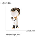 Doctor Brooch With White Coat Stethoscope and Pearl Effect Face view 5