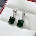 Rectangular Faceted Drop Earrings In Six Jewel-Tone Colors view 6
