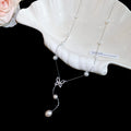 Silver Pearl Butterfly Y Necklaces And Bow Slider Bracelet view 6