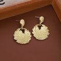 Ornate Leaf Wreath Gold and Silver Dangle Earrings view 6