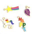 Enamel-Look Star Alloy Charms in 4 Styles for Jewelry Crafts view 4