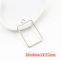 Silver Tone Open Geometric Resin Bezel Pendant Frames view 7