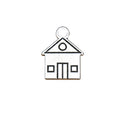 Outline House Metal Pendant Charm For Jewelry Making view 5