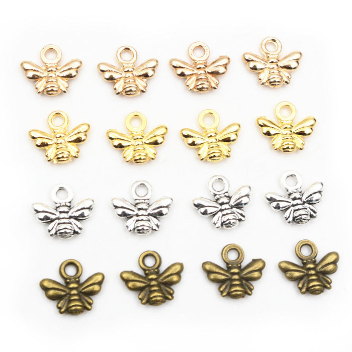 Tiny Bee Charms in Gold, Silver, and Antique Bronze Tones