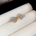 Colorful Star and Airplane Mismatched Stud Earrings view 6