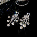 Crystal Chandelier Tassel Stud Earrings Fashion Jewelry view 7