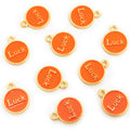 Luck and Mom Round Enamel Charm Collection for Jewelry Making view 10