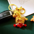 Illuminated Rocking Horse Keychains With Red or Yellow Bead Tassels view 3