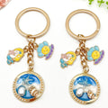 Six Mermaid Shell Ocean Scene Metal Keychain Designs view 1