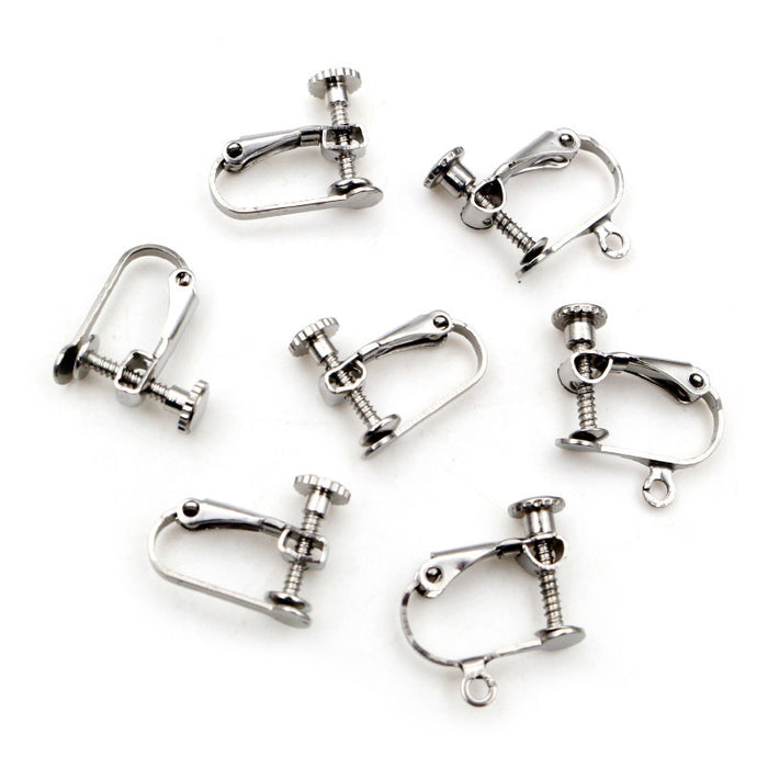 Adjustable U Shaped Screw Back Earring Clips in Two Styles