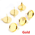 Round Earring Post Trays With Hanging Loops in Eight Finishes view 4