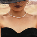 Baroque Freshwater Pearl Beaded Choker Necklace with Extension view 3
