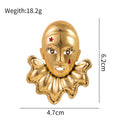 Gold Tone Flower Polished Metal Brooch Pin for Jackets and Lapels view 2