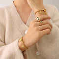 Gold Bead Elastic Bracelet Fu Gourd Or Double Happiness view 3