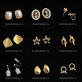 Assorted Gold Spiral Clip-On Earrings Twenty-Three Styles view 2