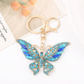 Rhinestone Butterfly Keychain Metal Insect Bag Charm view 4