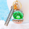Jeweled Treasure Shell Keychains in Starry Glitter Pearl and Bubble Styles view 8