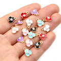 Small Enamel Flower Charms in Seven Color Styles for Jewelry view 2