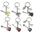 Guitar, Microphone and Saxophone Charm Keychains in 11 Pictured Variations view 5