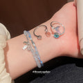 Fish Charm Bead Bracelets Mermaid Tail Open Ring Styles view 3