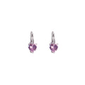 Heart Crystal Look Gold and Silver Small Huggie Earrings view 5