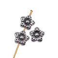 Daisy Flower Metal Beads in 3 Metal Finishes for Jewelry Making view 5