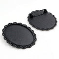 Oval Brooch Trays in Black Bronze and Silver Finishes view 4