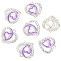 Crystal Double Heart Charms in Six Colors and Two Metal Tones view 10