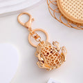 Rhinestone Money Frog Keychain Gold Tone Coin Motif Charm view 4