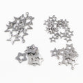 Silver-Tone Open Star Pendant Charms in Assorted Designs view 2