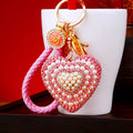 Pearl Heart Keychains with Plain Fortune and Loose Heart Loop Options view 1