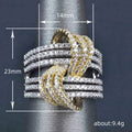 Crystal Knot Layered Wide Band Ring in Three Finishes view 4
