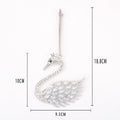 Silver Rhinestone Swan Dragonfly Christmas Hanging Ornaments view 5