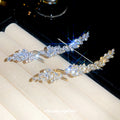 Marquise Crystal Leaf Open Adjustable Finger Rings view 2